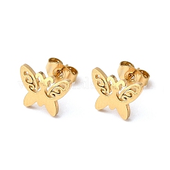 PVD Vacuum Plating 304 Stainless Steel Stud Earring and Pendant Necklace Set&nbsp;LS-SJEW-C002-01C-G