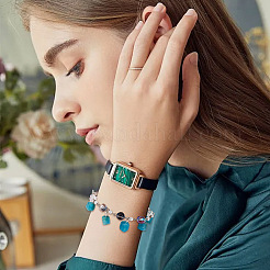 1連売り天然石英ビーズ連売り  染め  正方形  ディープスカイブルー  7~9x7~8x6~7mm  穴：1mm  約49~51個/連  14.76~14.96インチ（37.5~38cm）&nbsp;G-OC0004-55A