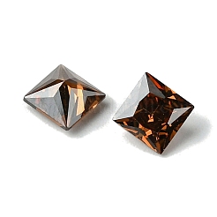 キュービックジルコニアカボション  ポイントバック  正方形  シエナ  8x8x4mm&nbsp;ZIRC-P116-01B-05