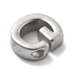 304ステンレススチールチャーム  レターチャーム  文字g  9.5x9x3mm  穴：1.6mm&nbsp;STAS-R138-07P-G