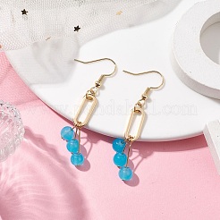 Imitation Jade Glass Dangle Earrings&nbsp;EJEW-JE05924-02
