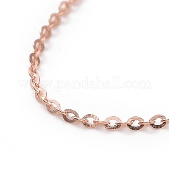 925 Sterling Silver Cable Chains Necklace for Women&nbsp;STER-I021-08B-RG