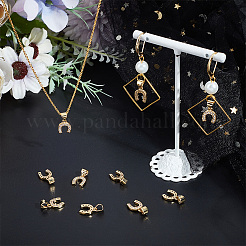 10PCS Brass Micro Pave Cubic Zirconia Charms&nbsp;ZIRC-BBC0002-54