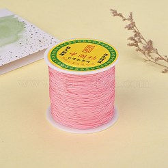 編み込みナイロン糸  ビーズ細工、ジュエリー製作、マクラメ工芸用の中国結び紐  ライトコーラル  0.5mm  約150ヤード/ロール&nbsp;NWIR-R006-0.5mm-103