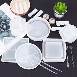 Diy用品キット  シリコンモールドと計量カップ付き  アルミ箔  ラテックス指サック  プラスチック攪拌棒＆ピペット  ミックスカラー  109x28.5mm  インナー：92.5mm&nbsp;DIY-OC0002-03