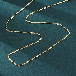 Brass Curb Chains Necklaces for Women&nbsp;NJEW-D302-06G