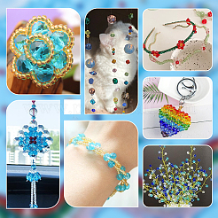15 Strands 15 Colors Electroplate Glass Beads Strands&nbsp;EGLA-PH0001-77B