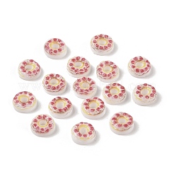 蓄光樹脂模造食品デコデンカボション  暗闇で光る  ドーナツ  サンゴ  8.5~9x4.5mm&nbsp;RESI-K036-27H