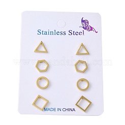 304 Stainless Steel Earrings Sets&nbsp;EJEW-S248-02G
