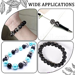20個10スタイルのアクリル＆樹脂ビーズセット  ラウンド  ブラック  19~20x19~20mm  穴：2~4.3mm  2個/スタイル&nbsp;DIY-PA0001-02A