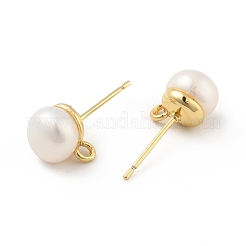 Natural Pearl Stud Earrings Findings&nbsp;X-KK-B059-33G