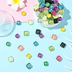 180Pcs 12 Colors Glitter Glass Cabochons&nbsp;DIY-CJ0003-09
