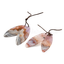 Natural Amethyst Lace Agate Pendants&nbsp;G-S398-03G