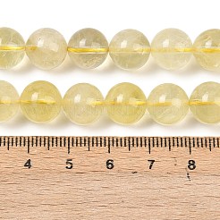 Natural Lemon Quartz(Heated)  Beads Strands&nbsp;G-P596-10mm-01