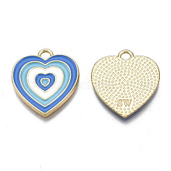 Rack Plating Light Gold Alloy Enamel Pendants&nbsp;LS-ENAM-Q444-014H-RS