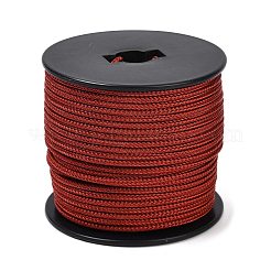 編んだ丸鋼線  DIYブレスレット用  暗赤色  3.2mm&nbsp;OCOR-D300-18