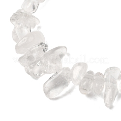 天然水晶と電気メッキ天然水晶チップビーズのストレッチブレスレット（女性用）  内径：2インチ（5cm）&nbsp;BJEW-JB12279