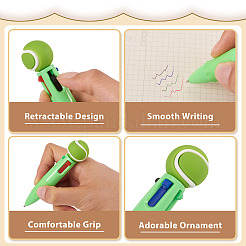 14Pcs 7 Styles Plastic Sports 4-in-1 Ballpoint Pen&nbsp;AJEW-TA0005-83