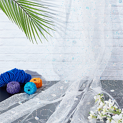 Sequined Tulle Lace Mesh Polyester Fabric&nbsp;DIY-WH0033-83