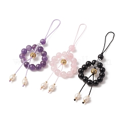 Mixed Gemstone Beaded Mobile Straps&nbsp;HJEW-JM01105