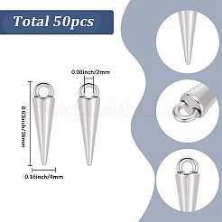 50個の合金ペンダント  コーンチャーム  アンティークシルバー  16x4mm&nbsp;FIND-SC0023-90
