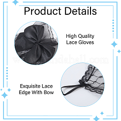 Polyester Bowknot Pattern Gloves&nbsp;AJEW-WH0348-489