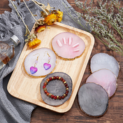 6Pcs 3 Colors Oval Resin Palette&nbsp;MRMJ-PH0001-60
