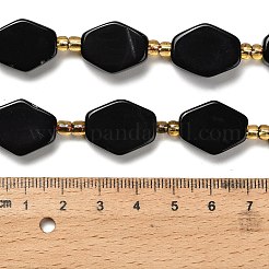 Natural Black Agate Beads Strands&nbsp;G-F807-A02-02