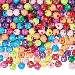 600Pcs Plating Acrylic Beads&nbsp;PACR-PA0001-10B