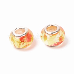 Resin European Beads&nbsp;RESI-WH0014-36