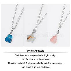 40Pcs 2 Style 304 Stainless Steel & 20Pcs 201 Stainless Steel Pendant Pinch Bails&nbsp;STAS-UN0030-11