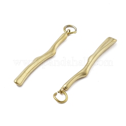304ステンレスペンダント  ブランチ  丸カン付き  イオンプレーティング（ip）  18KGP本金メッキ  26.5x3.5x2.5mm  穴：2.5mm&nbsp;STAS-D302-10G