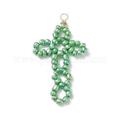Glass Seed Beaded Big Pendants&nbsp;PALLOY-JF01824