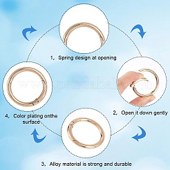 10Pcs Alloy Spring Gate Rings&nbsp;FIND-SP0001-38G