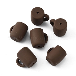 シリコンビーズ  カップ  ココナッツブラウン  20x22x16mm  穴：2.2mm&nbsp;SIL-WH0001-50H