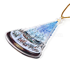 Acrylic Christmas Tree Pendant Decoration&nbsp;HJEW-Q010-01C