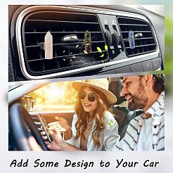 6Pcs Bullet Shape Natural Gemstone Car Air Vent Clips&nbsp;AJEW-PH00496-04