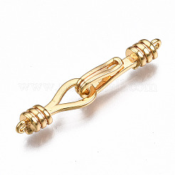 Brass Hook and S-Hook Clasps&nbsp;X-KK-T063-70G-NF