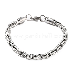 304 Stainless Steel Rope Chain Bracelets for Men Women&nbsp;BJEW-Q038-09P