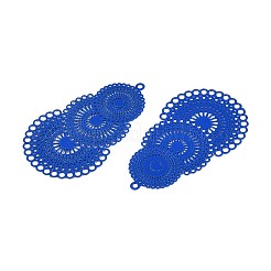 スプレー塗装された430ステンレススチールペンダント  ティアドロップ  藤紫色  40x24.5x0.3mm  穴：1.2mm&nbsp;STAS-N121-01D