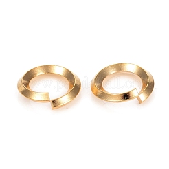 304ステンレススチールオープン丸カン  ラウンド  ゴールドカラー  10ゲージ  14x2.6mm  内径：8.8mm&nbsp;STAS-I150-07D-G
