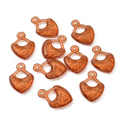クリアアクリルパーツ  バッグ  チョコレート  長さ32mm  23 mm幅  厚さ5mm  穴：3mm  約416個/500g&nbsp;PL764Y-8