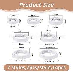 14Pcs 7 Styles Cowhide Leather Watch Strap Ring&nbsp;FIND-FH0017-42D