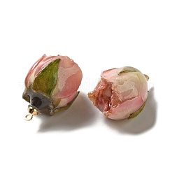 Preserved Rose with Golden Alloy Pendants&nbsp;FIND-M010-01E