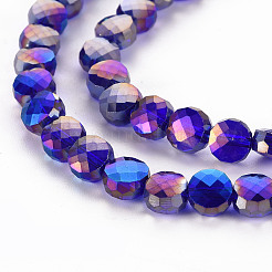 Transparent Electroplate Glass Beads Strands&nbsp;EGLA-N007-002-A05
