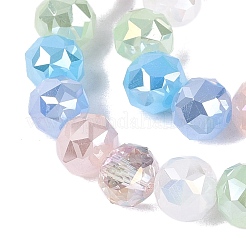Electroplate Imitation Jade & Opaque & Transparent Glass Beads Strands&nbsp;EGLA-Q135-8MM-A11