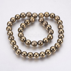 Electroplate Non-Magnetic Synthetic Hematite Beads Strands&nbsp;G-F585-B-10mm