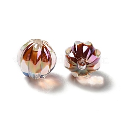 Two Tone UV Plating Rainbow Iridescent Acrylic Beads&nbsp;TACR-D010-05G