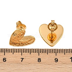 304 Stainless Steel Heart Stud Earrings&nbsp;EJEW-I320-24G-01