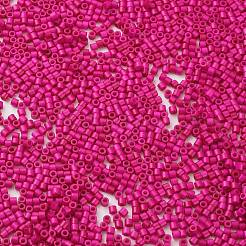 焼付塗装ガラスシードビーズ  シリンダー  カメリア  2x1.5mm  穴：1mm  約5599個/50g&nbsp;X-SEED-S042-05B-69